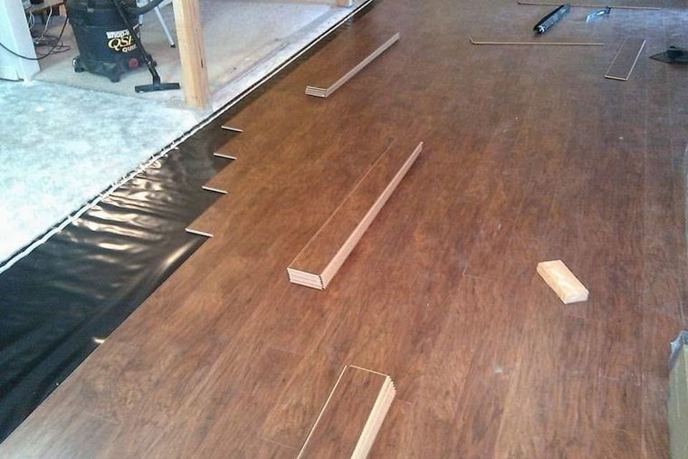 New flooring installation